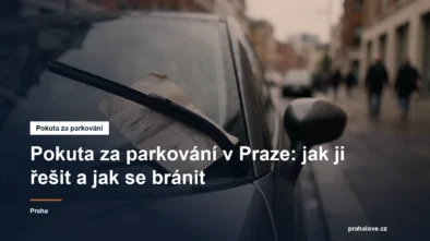Papír za stěračem auta zaparkovaného u chodníku
