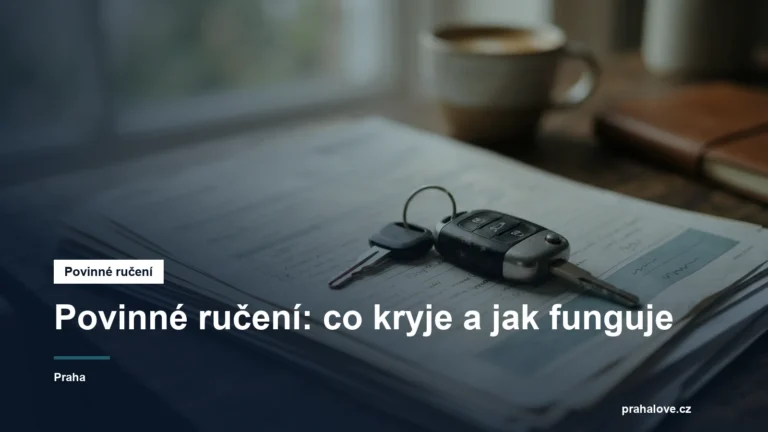 Klíčky od auta položené na pojistných dokumentech