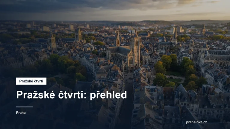 Mozaika střech pražských čtvrtí