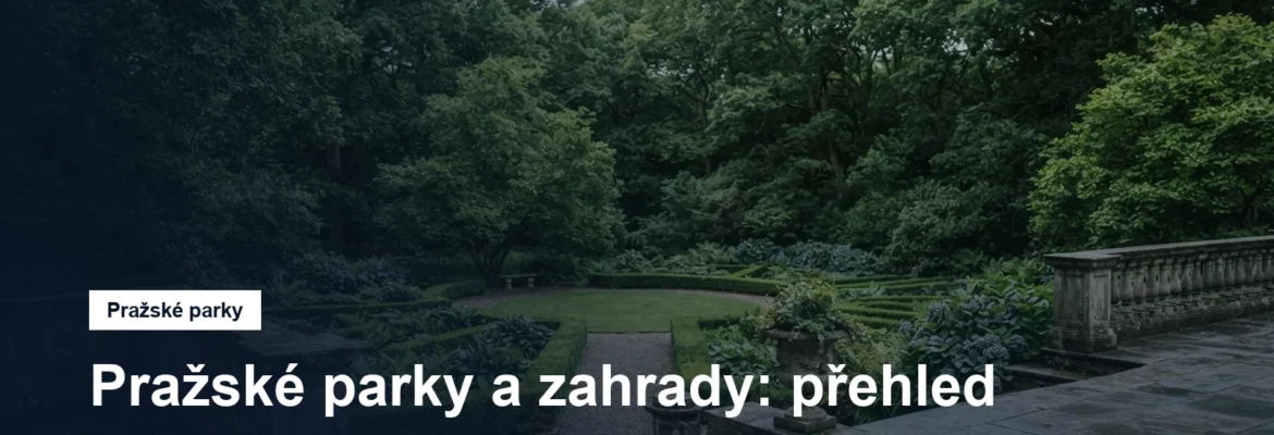 Park se stromy a zahradní terasou