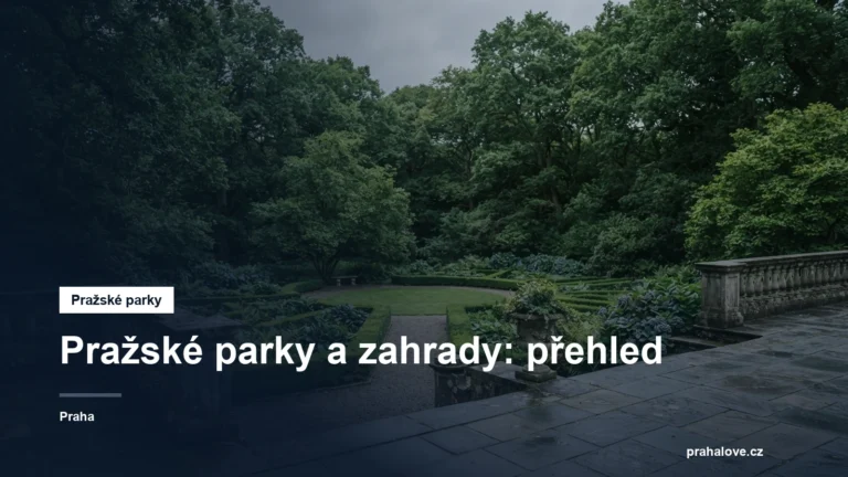Park se stromy a zahradní terasou