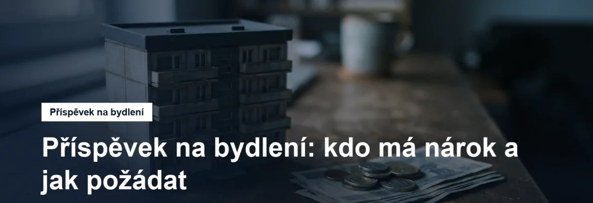 Model bytového domu a mince na složenkách