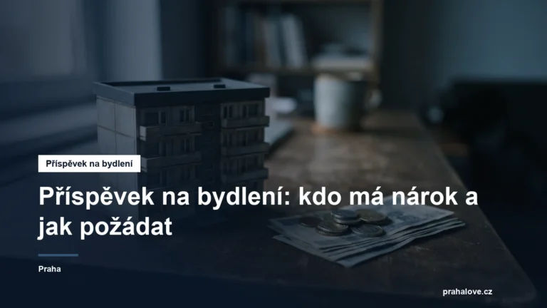 Model bytového domu a mince na složenkách