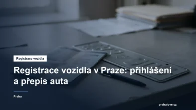 Technický průkaz a registrační značka na úředním stole
