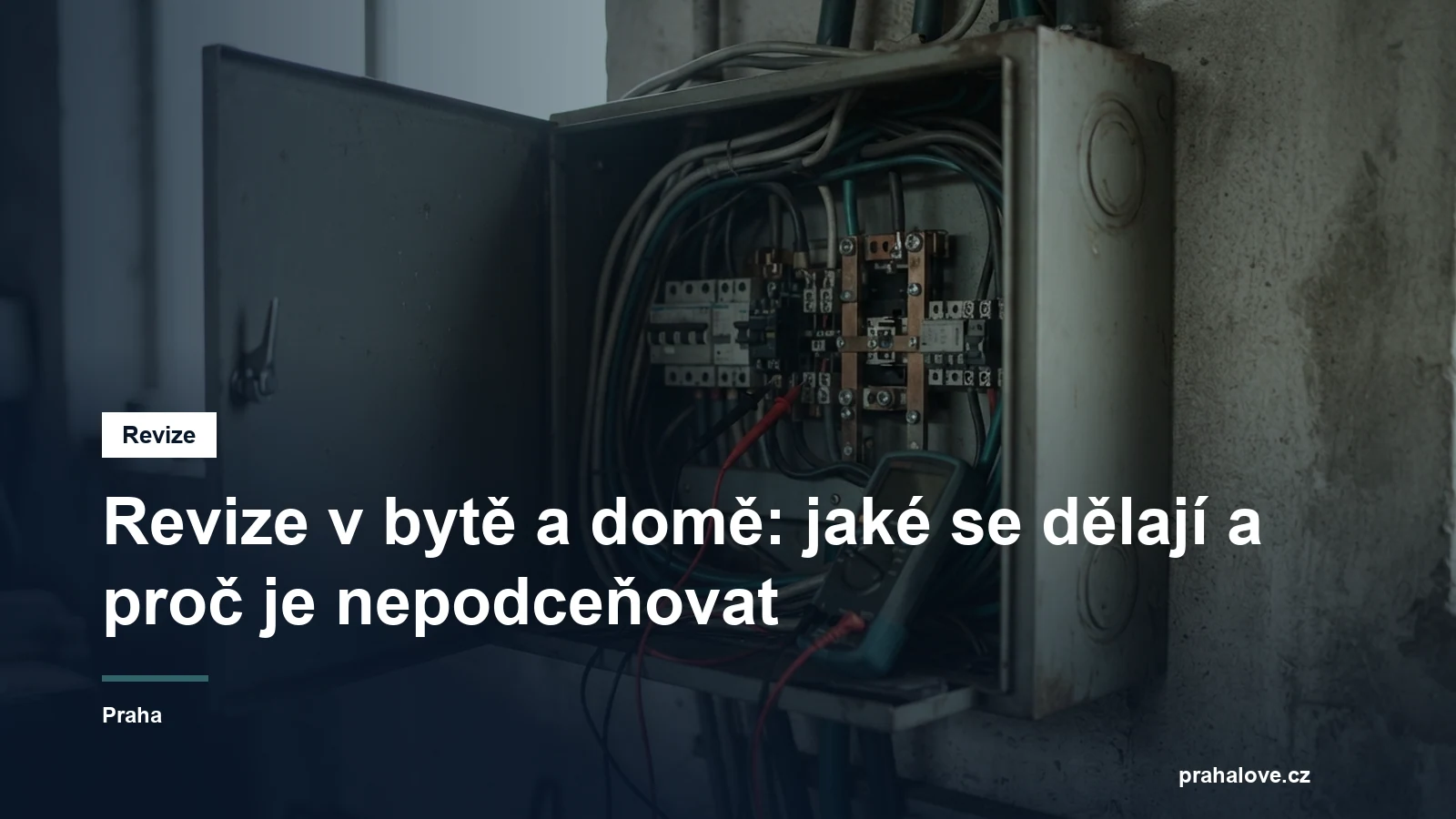 Rozvaděč a měřicí přístroj při kontrole