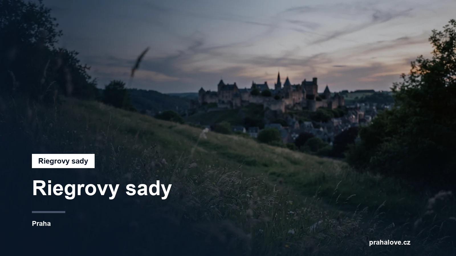 Svažitá louka s výhledem na hrad
