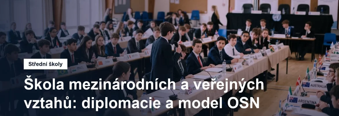 Studentská simulace mezinárodního jednání s vlajkami států