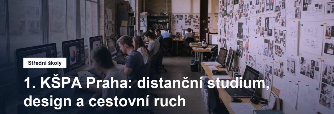 Studentka grafického designu při práci na počítači s grafickým tabletem