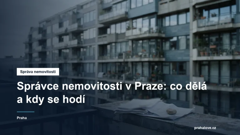 Fasáda bytového domu a dokumenty správy