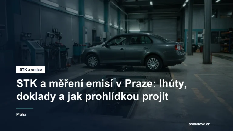 Osobní auto na kontrolní lince stanice technické kontroly