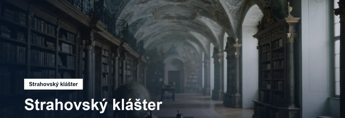 Barokní knihovní sál s freskou