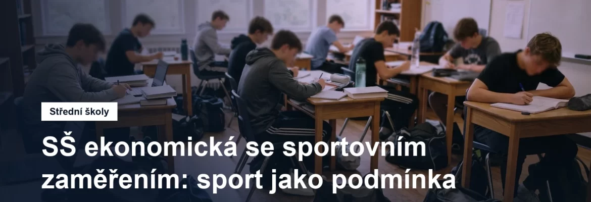 Mladí sportovci studující ve školní učebně