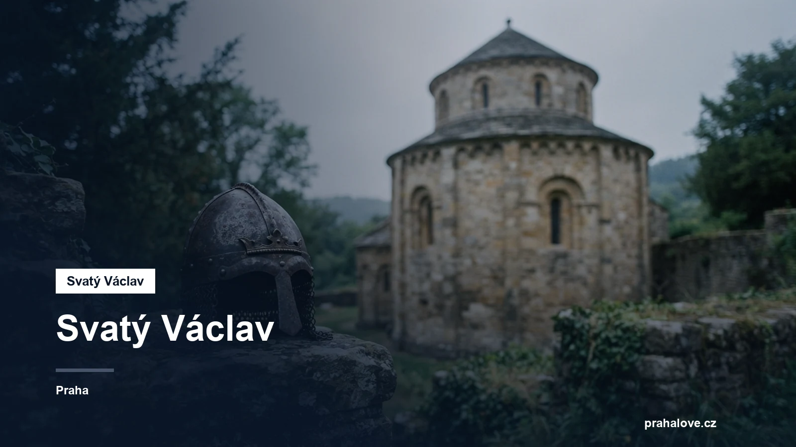 Románská rotunda a přilba knížete