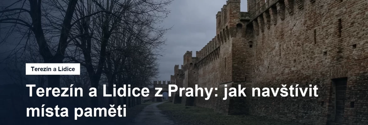 Cihlová pevnostní zeď s alejí a prázdnou cestou