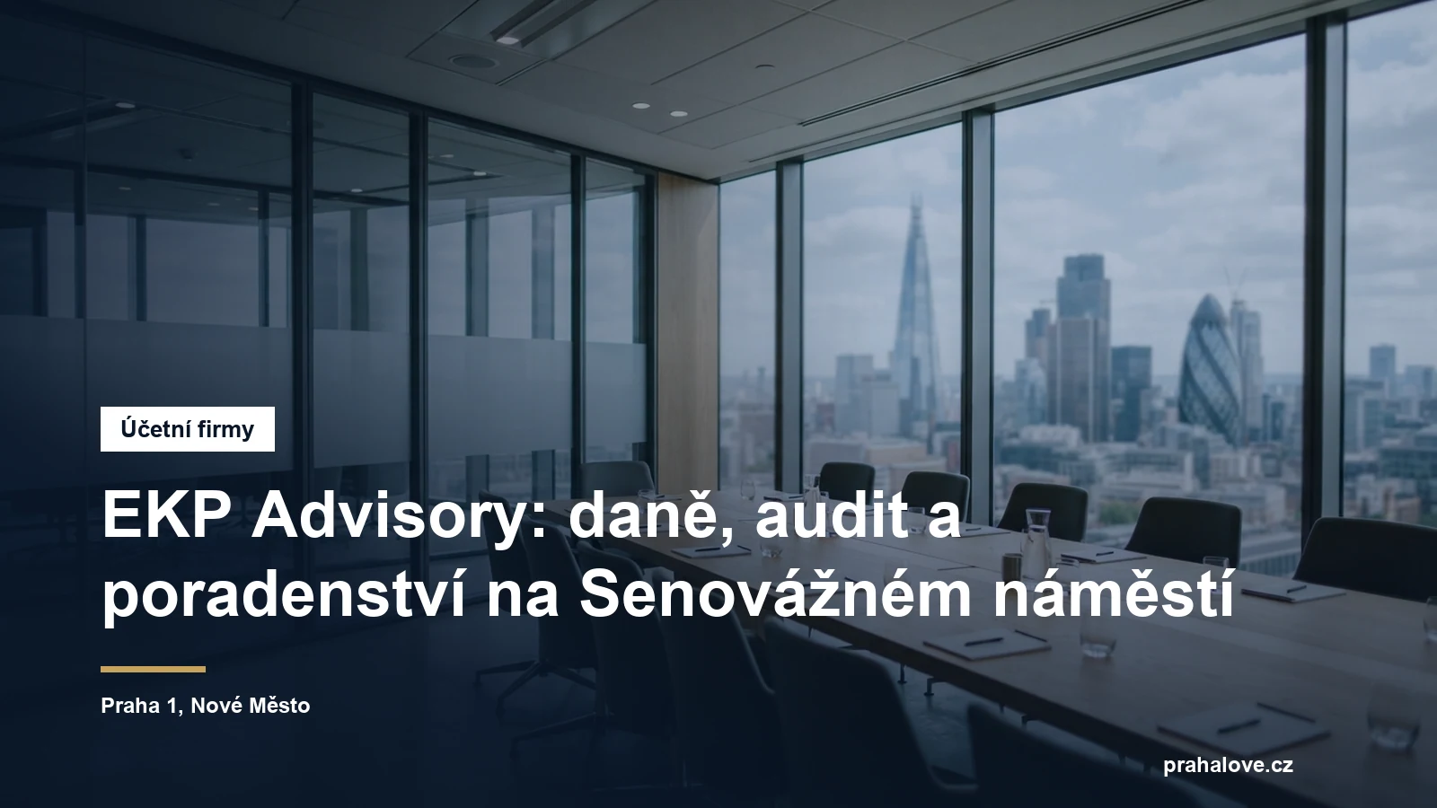 Poradenská a auditorská kancelář na Senovážném náměstí