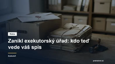 Úřední obálka a spisová složka po zaniklém exekutorském úřadu