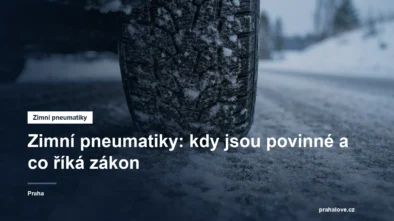 Zimní pneumatika s dezénem na zasněžené vozovce