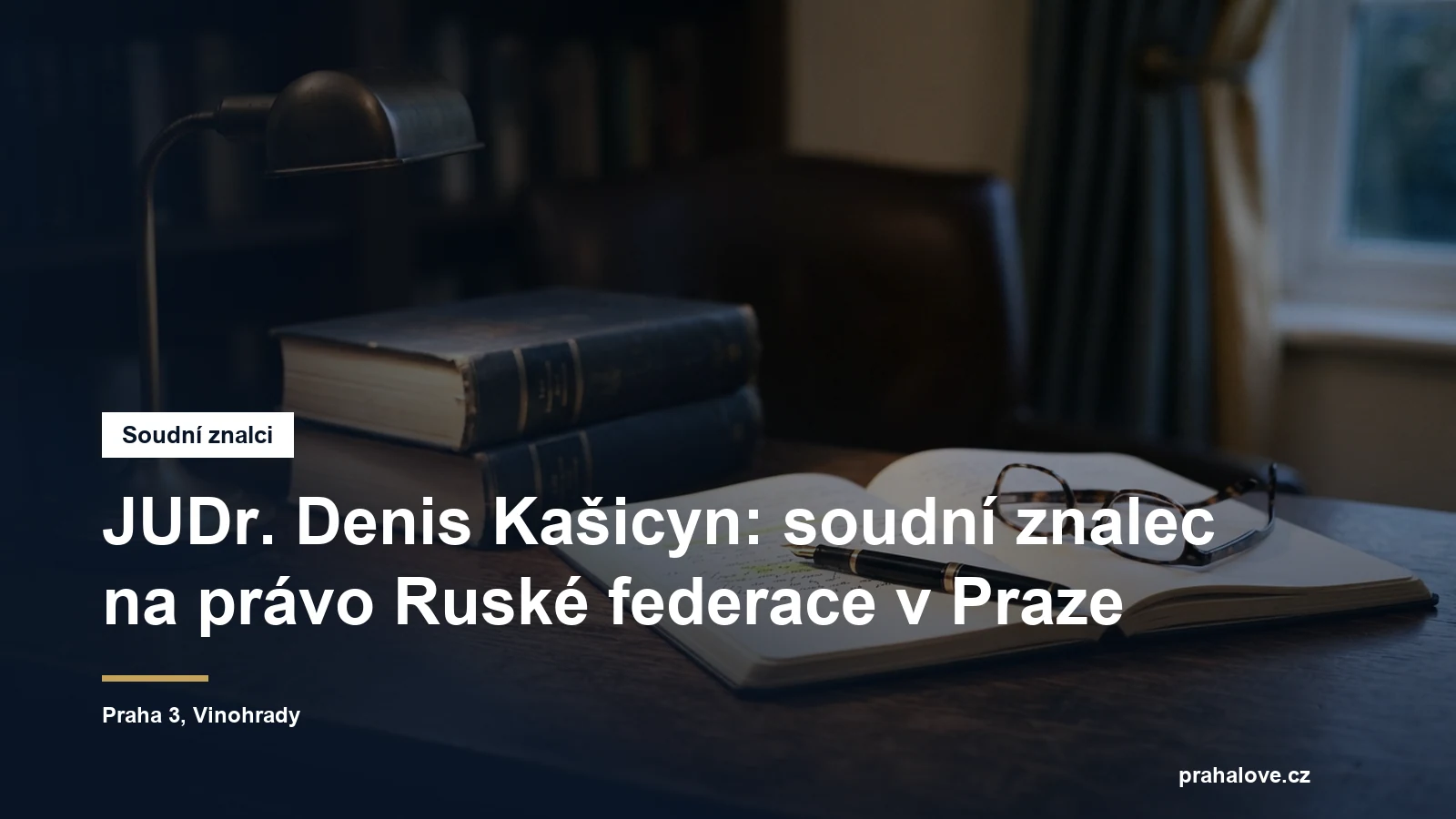 Soudní znalec JUDr. Denis Kašicyn, právní vztahy k cizině a právo Ruské federace, Kolínská ulice na Vinohradech v Praze 3