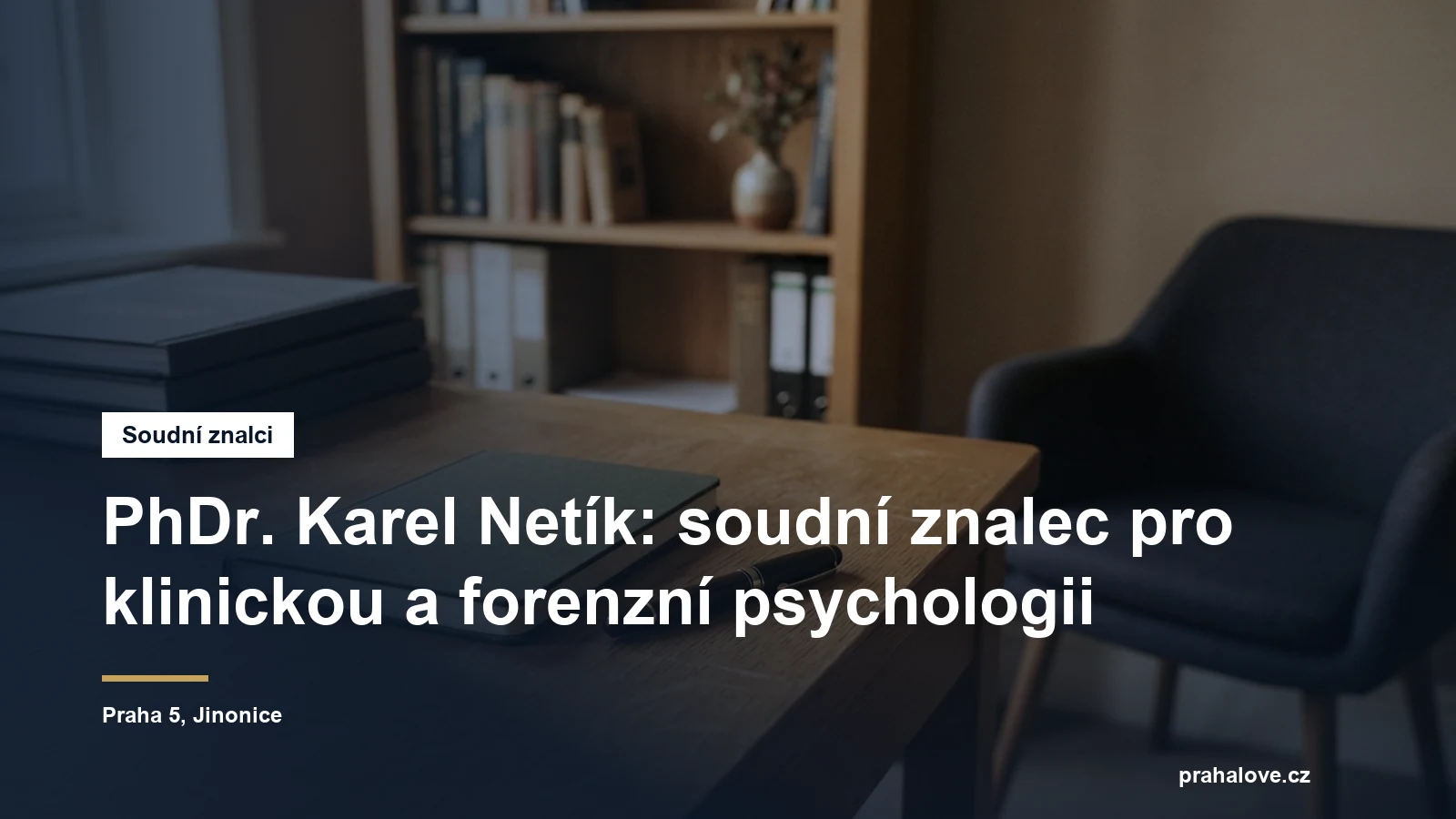 Soudní znalec PhDr. Karel Netík, klinická a forenzní psychologie, Jinonice na Praze 5