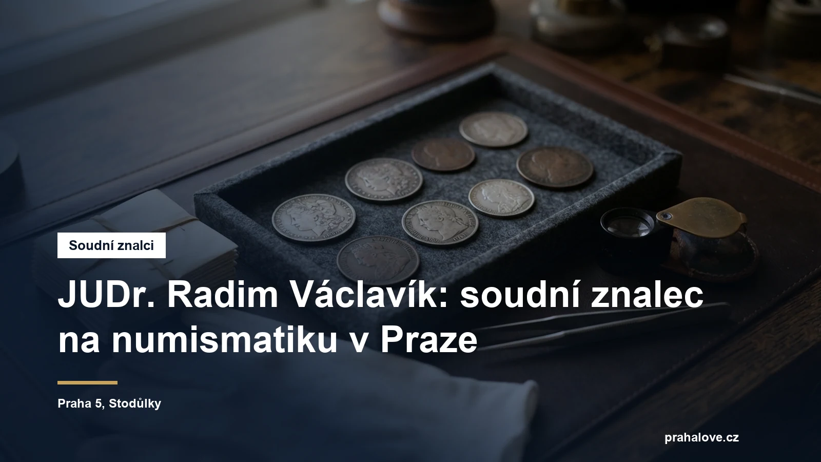 Soudní znalec JUDr. Radim Václavík, numismatika, posuzování mincí a bankovek, Praha 5 Stodůlky