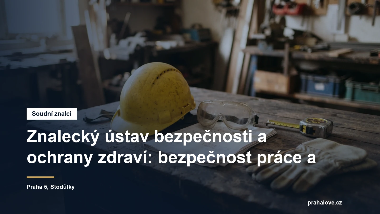 Znalecký ústav bezpečnosti a ochrany zdraví, bezpečnost práce a ergonomie, Stodůlky na Praze 5