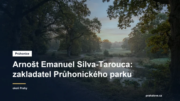 Krajinářský park s cestou a rybníkem za svítání