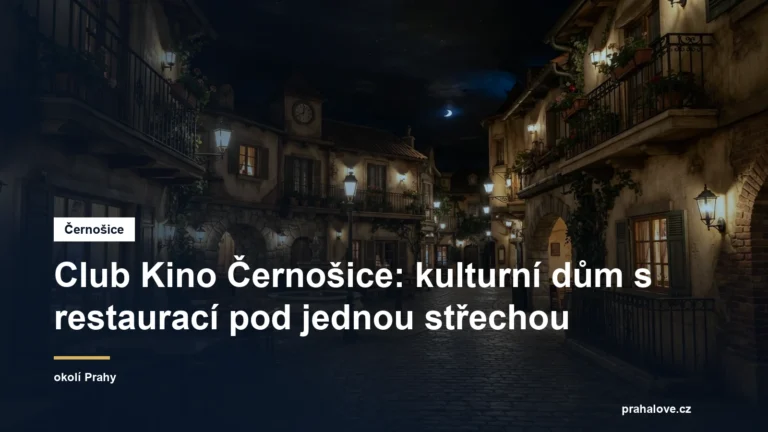 Interiér stylizovaný jako večerní náměstí