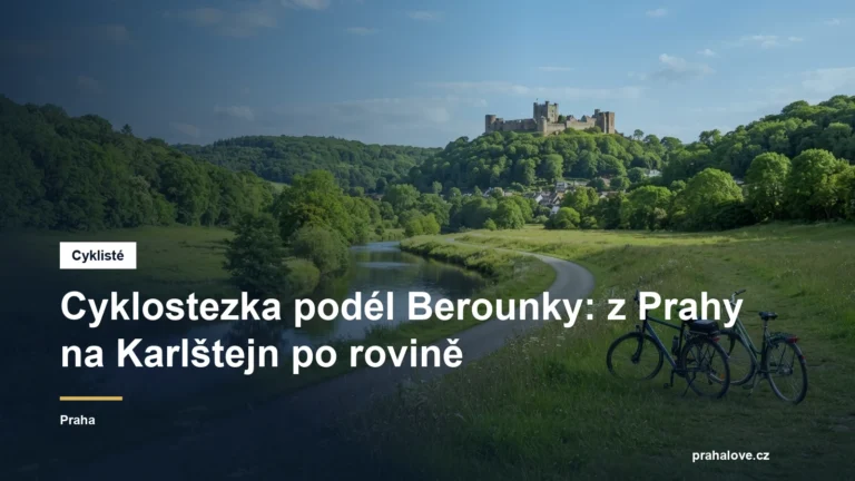 Kola u cyklostezky v údolí řeky s hradem v dálce