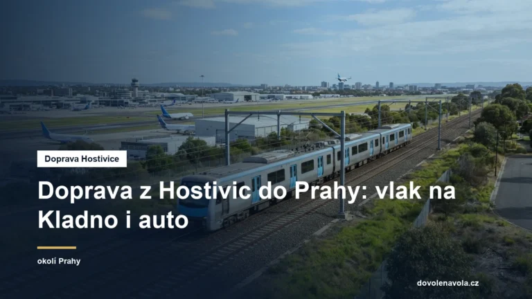 Vlak na modernizované trati u letiště