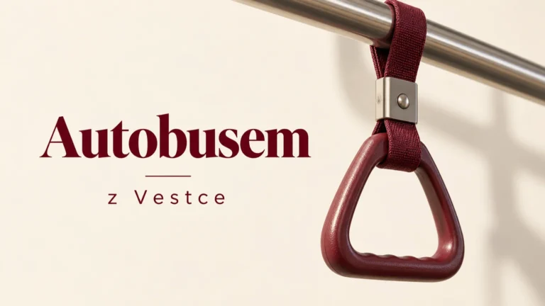 Detail madla v hromadné dopravě – Autobusem, z Vestce