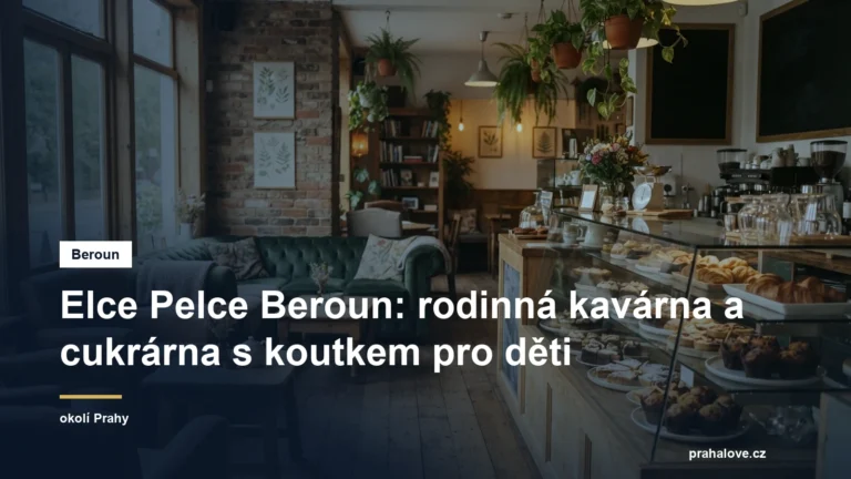 Rodinná kavárna s vitrínou dortů a zákusků