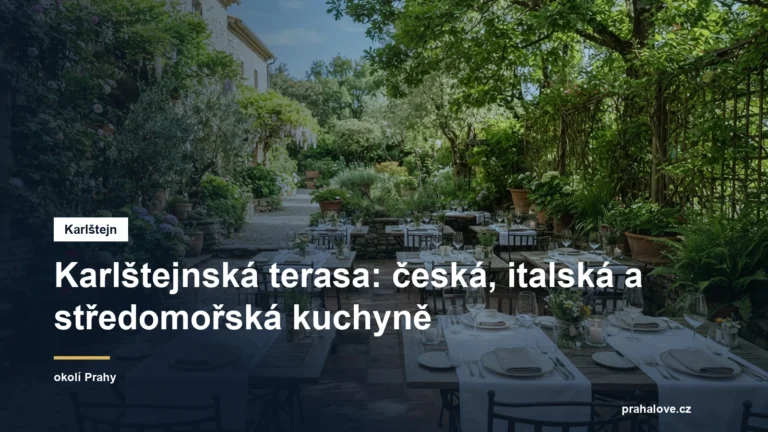 Zahradní terasa restaurace se zelení