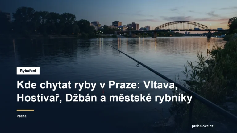 Rybářský prut se splávkem na řece ve městě