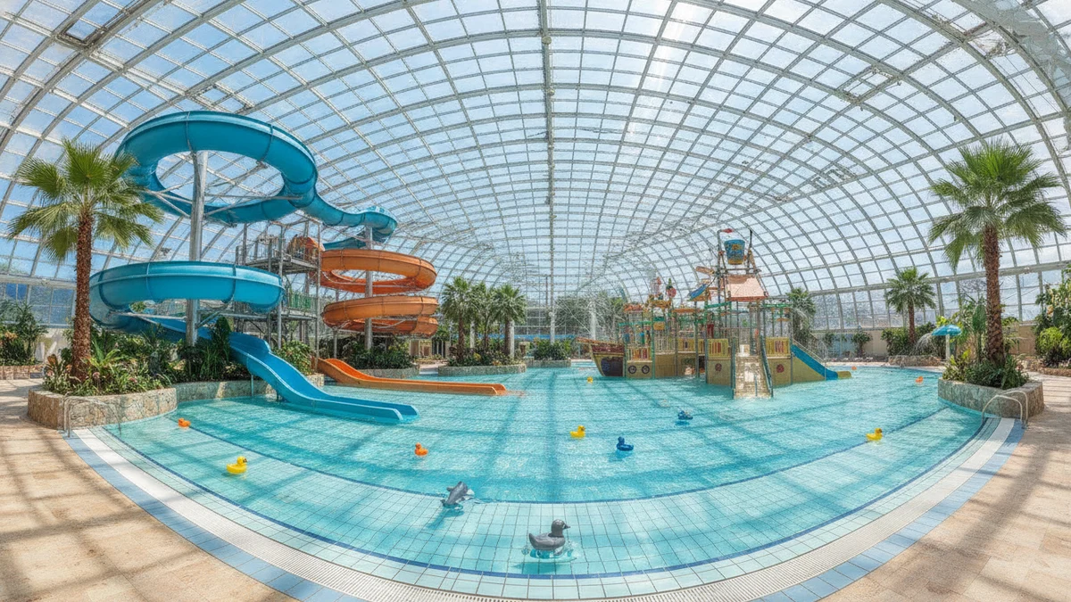 Krytý aquapark s tobogánem