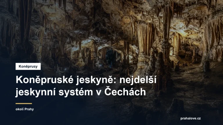 Krápníková výzdoba osvětlené vápencové jeskyně