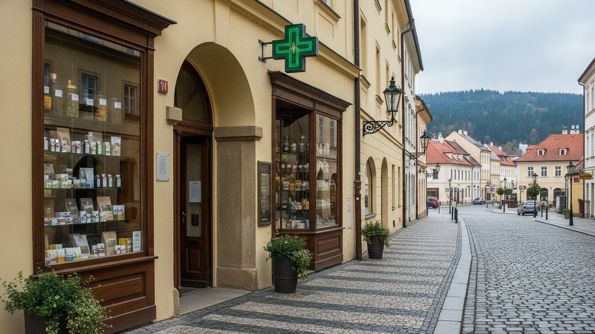Lékárna v centru lázeňského města