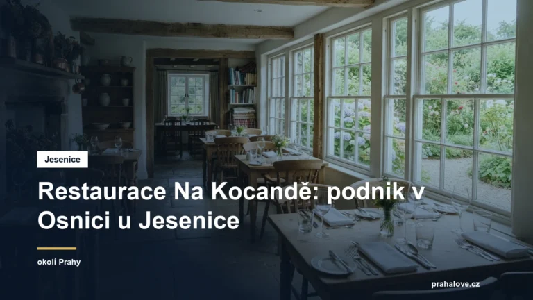 Jídelna venkovské restaurace s výhledem do zahrady