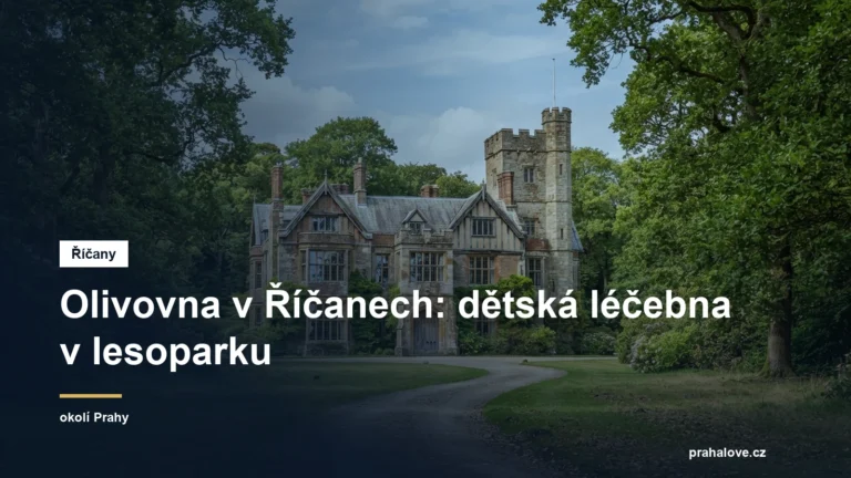 Historická budova s věží v lesoparku