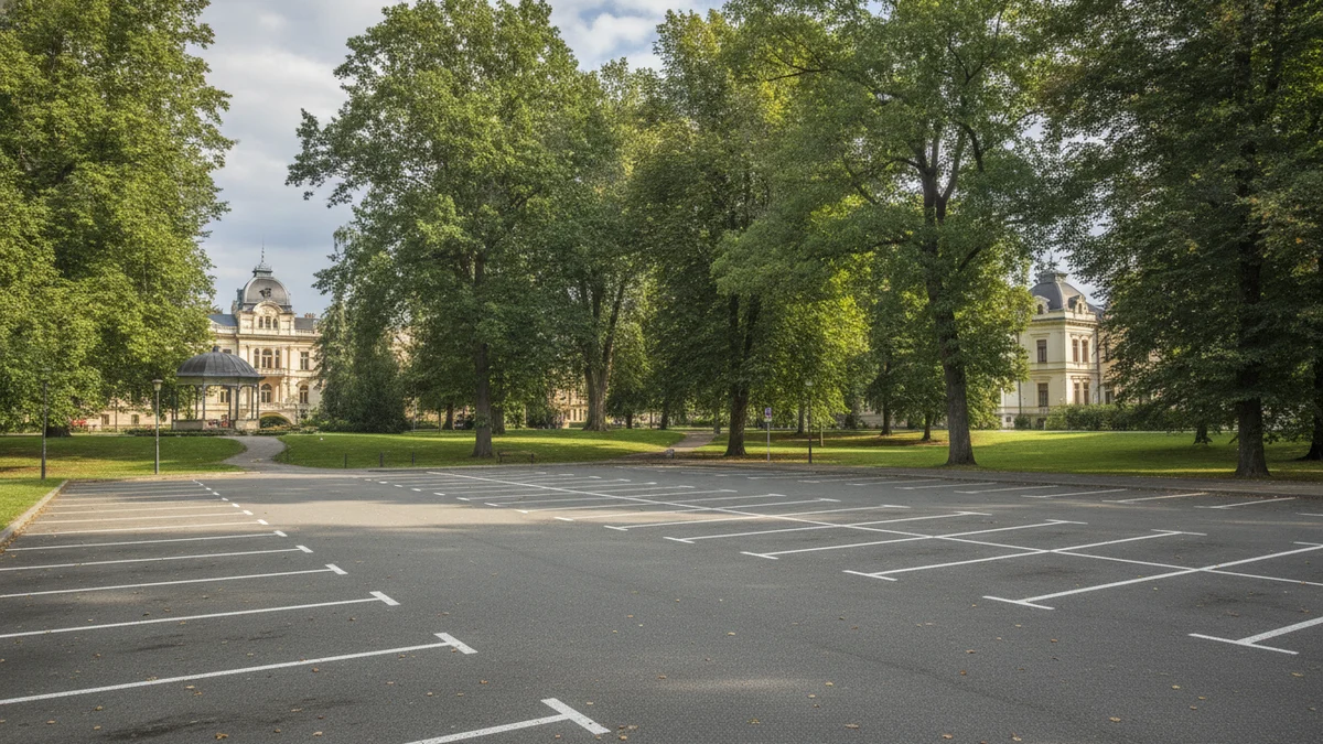 Parkoviště u lázeňského parku