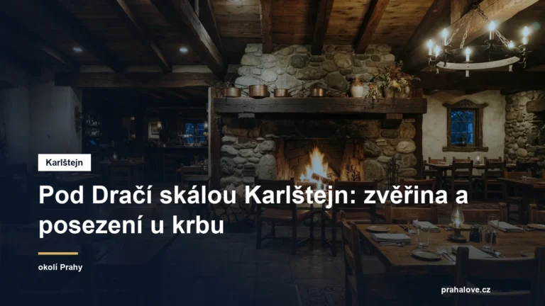 Rustikální interiér s kamenným krbem