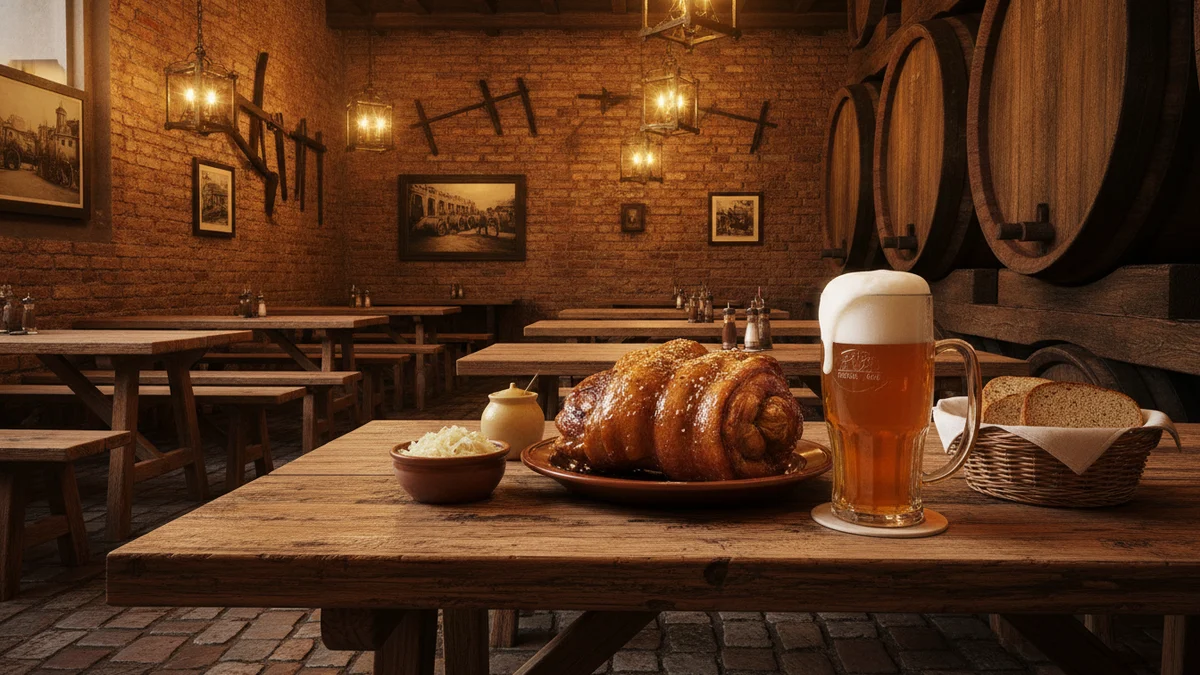 Stůl v restauraci s českým jídlem