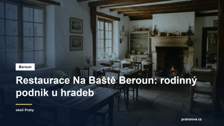 Jídelna menší rodinné restaurace v historickém domě