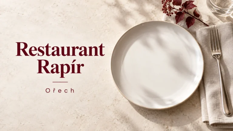 Talíř a příbor – Restaurant Rapír, Ořech
