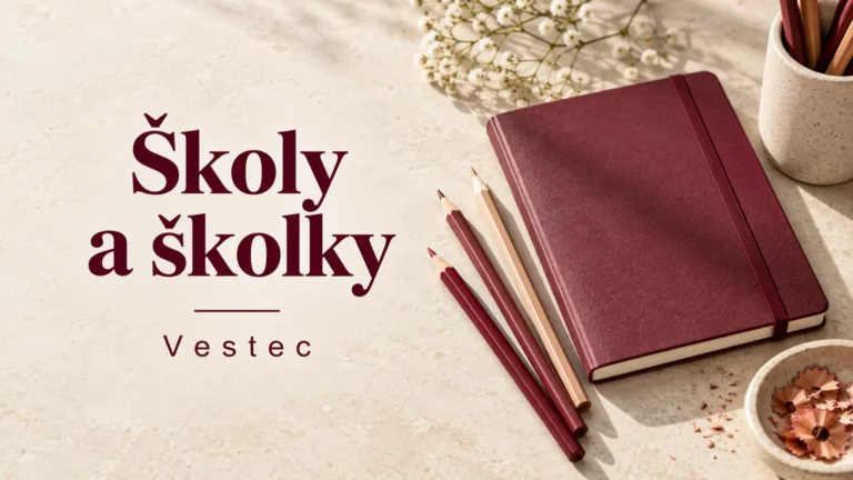 Pastelky a školní sešit – Školy a školky, Vestec