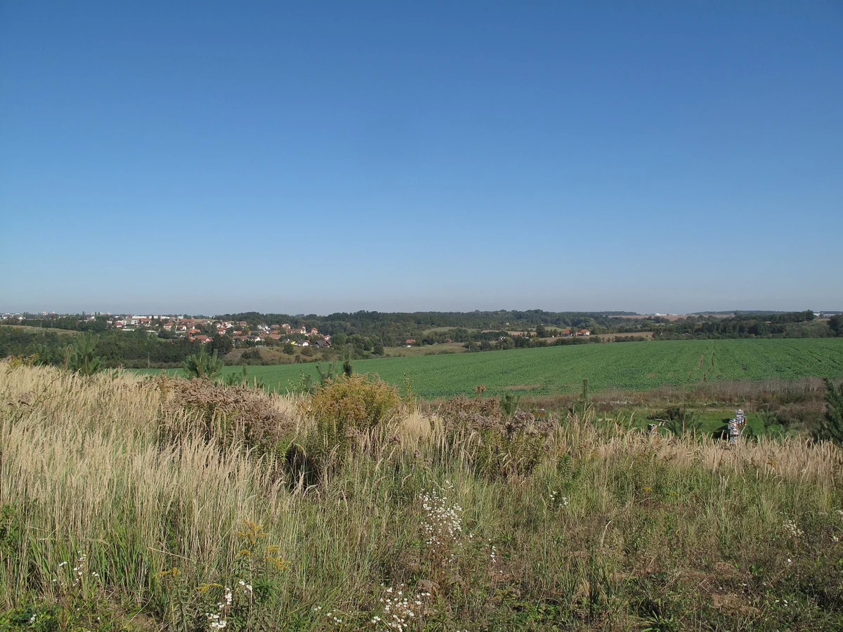 Výhled od obce Větrušice