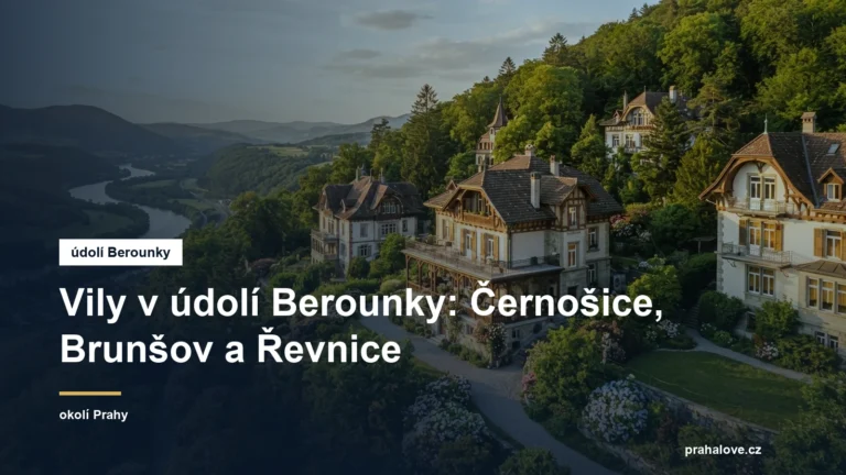 Vily s verandami ve svahu nad údolím řeky