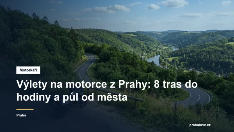 Motorka u klikaté silnice v údolí řeky