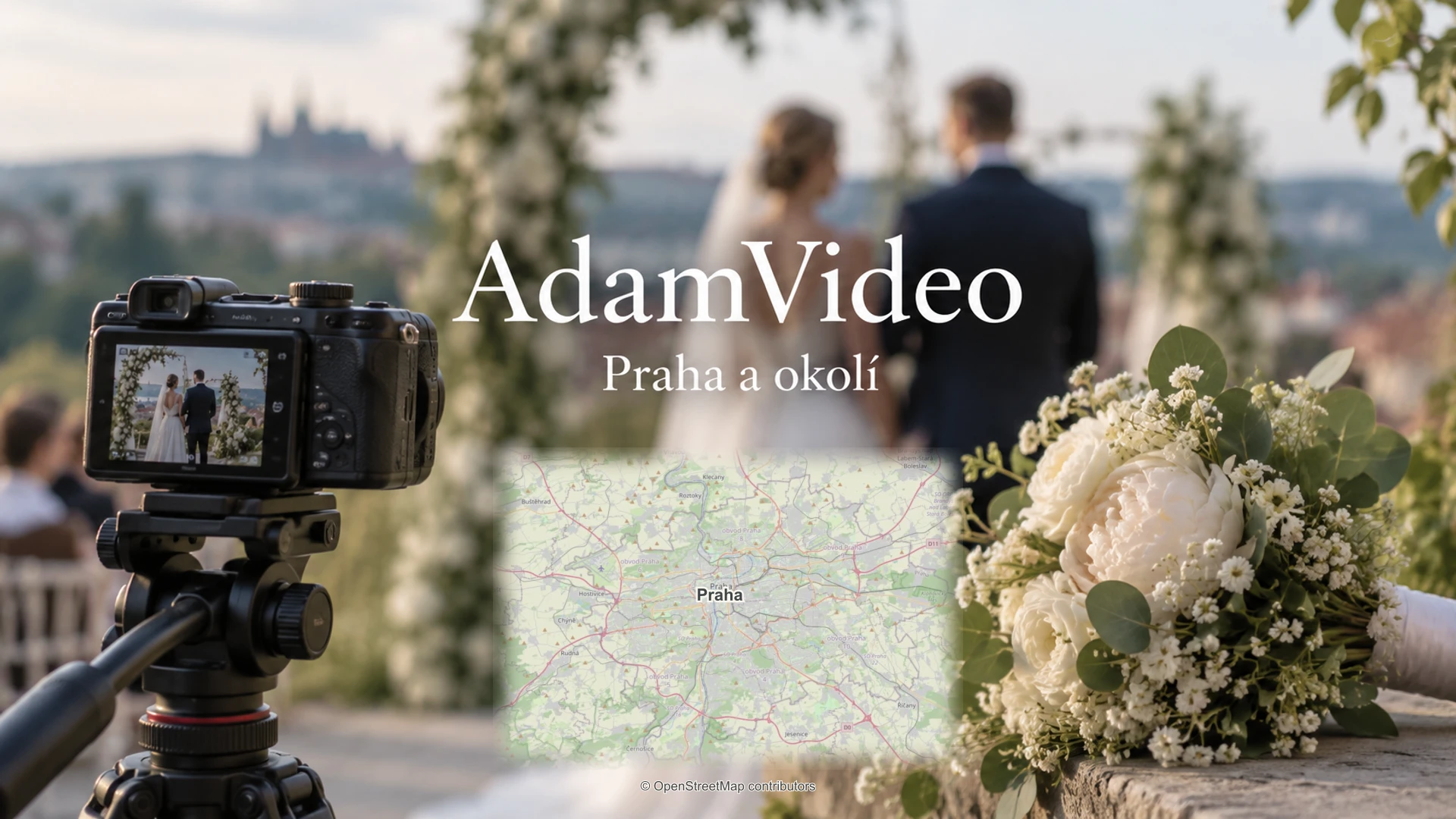 AdamVideo: svatební detail a skutečná regionální mapa.