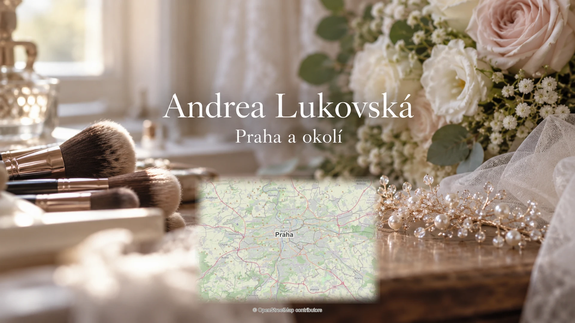 Andrea Lukovská: svatební detail a skutečná regionální mapa.