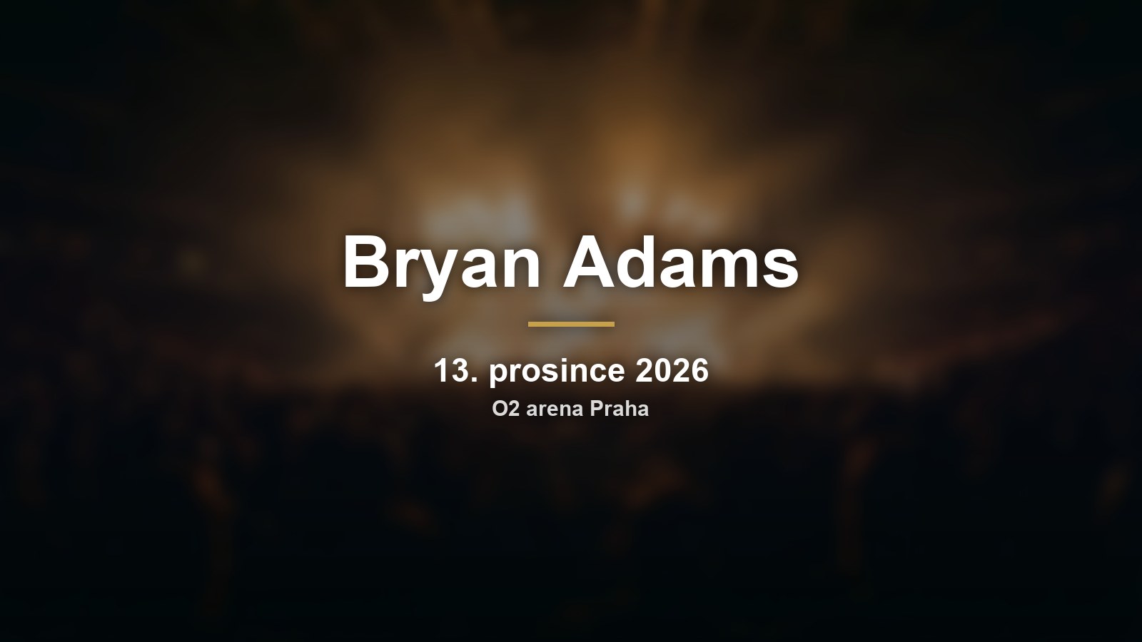 Bryan Adams v O2 areně: turné Roll With The Punches v prosinci